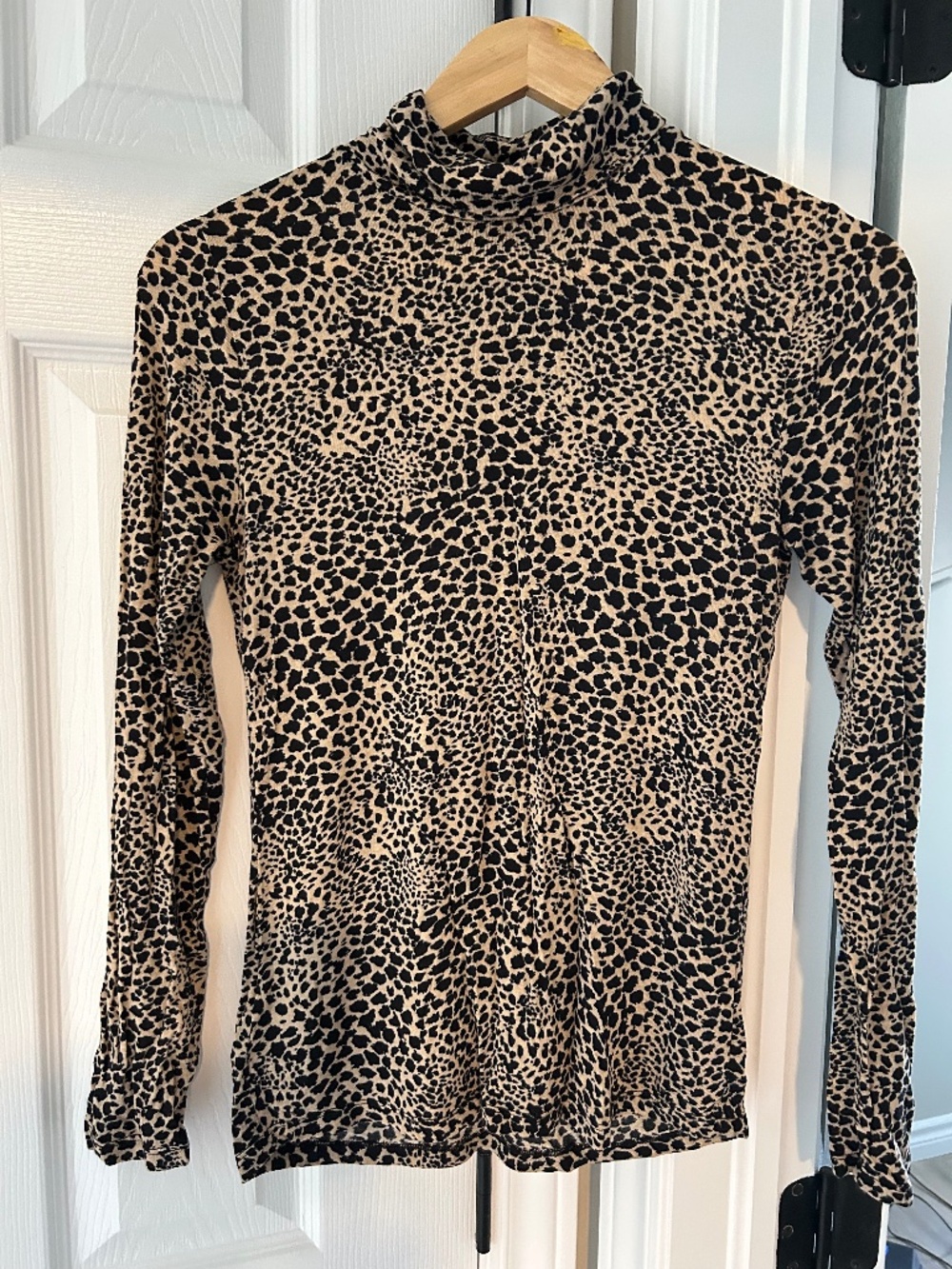 BCBG Leopard Print Turtleneck